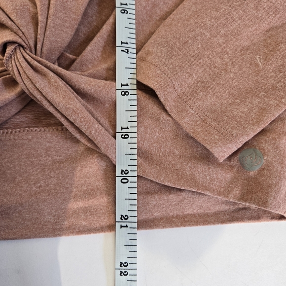 Apana long sleeve pink knot front soft yoga workout wear sz M - Picture 5 of 5